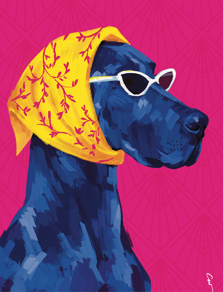 Painting of Great Dane